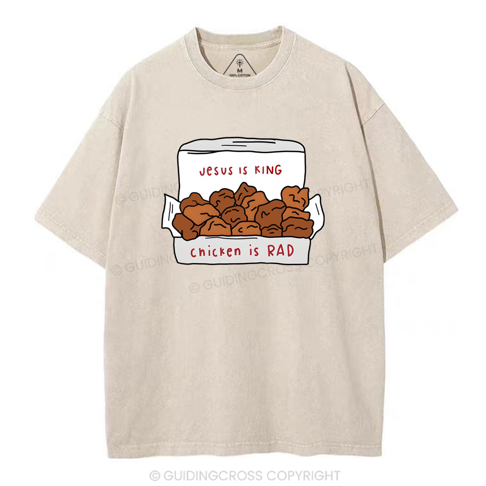 Jesus Is King Christian Washed T-Shirt