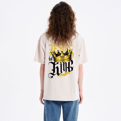 Jesus Is King Christian Washed T-Shirt
