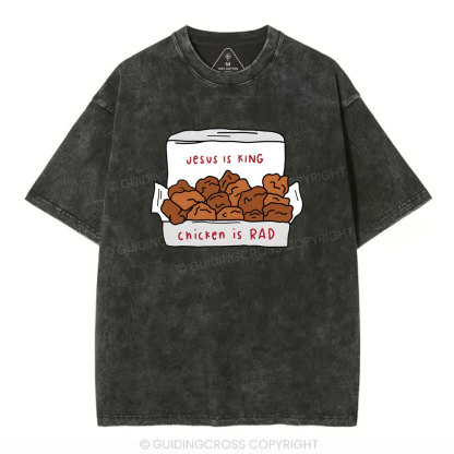Jesus Is King Christian Washed T-Shirt