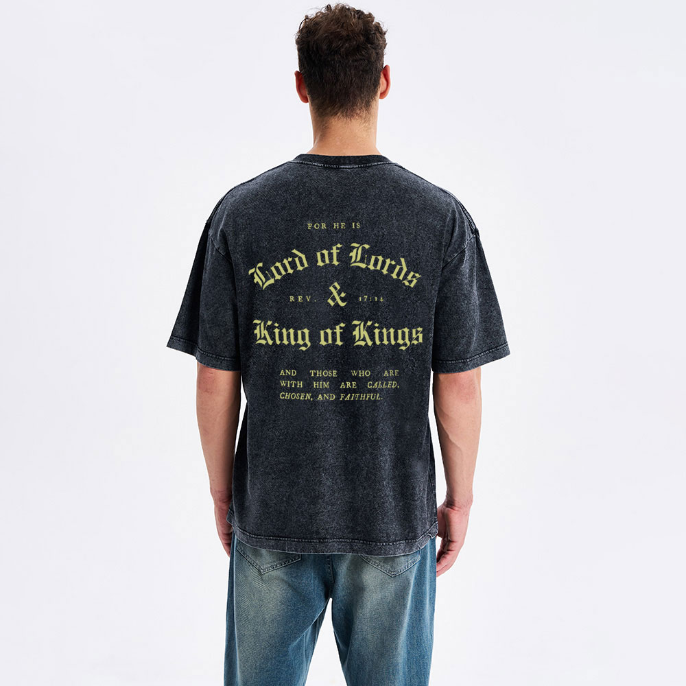 Jesus Is King Christian Washed T-Shirt