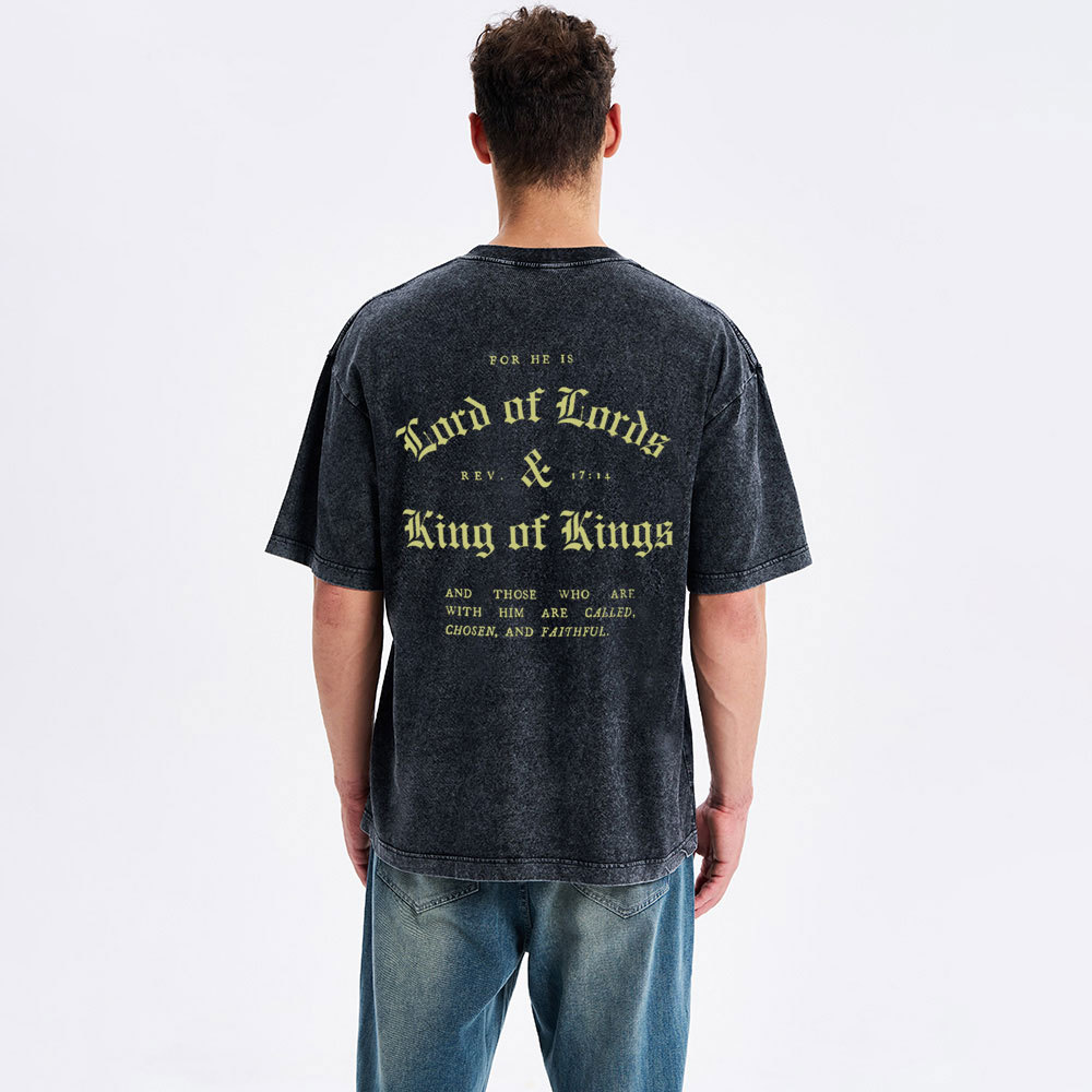 Jesus Is King Christian Washed T-Shirt