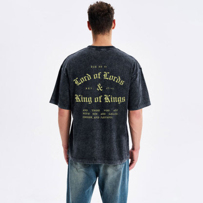 Jesus Is King Christian Washed T-Shirt
