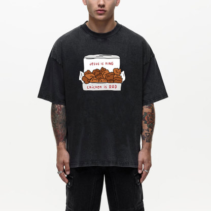 Jesus Is King Christian Washed T-Shirt
