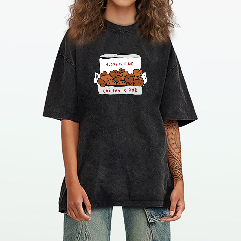 Jesus Is King Christian Washed T-Shirt