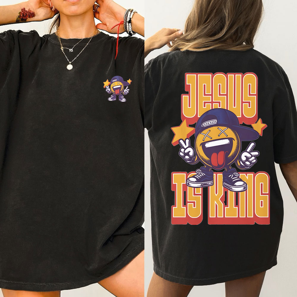 Jesus Is King Christian Washed T-Shirt
