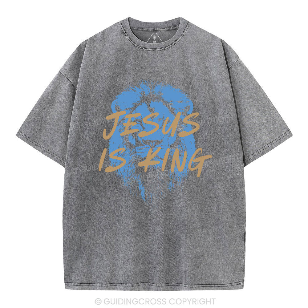 Jesus Is king Crown Christian Washed T-Shirt