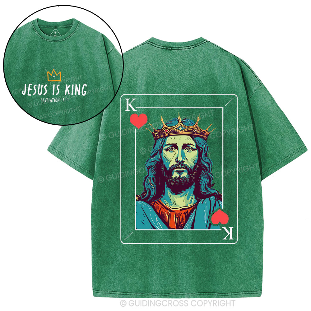 Jesus Is King Christian Washed T-Shirt