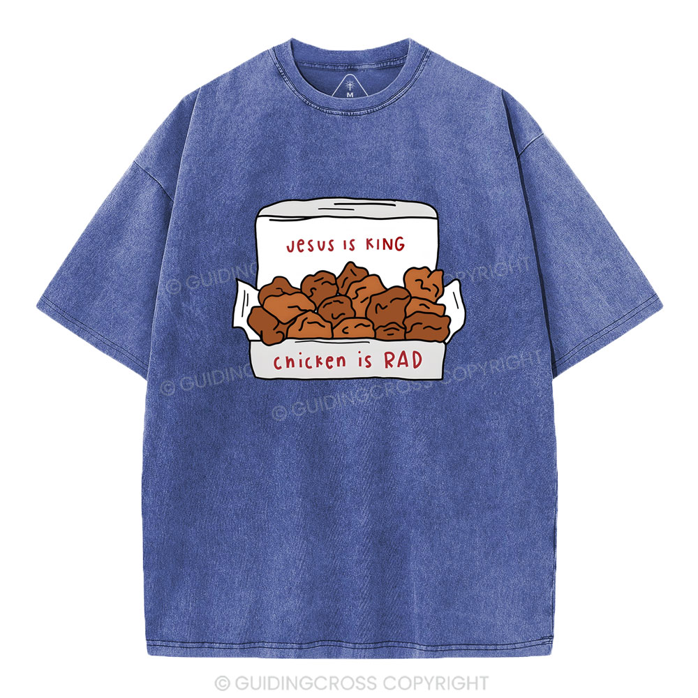 Jesus Is King Christian Washed T-Shirt