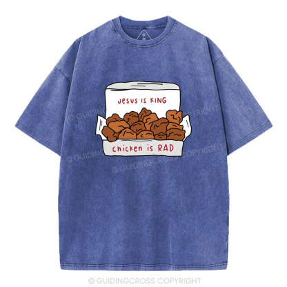 Jesus Is King Christian Washed T-Shirt