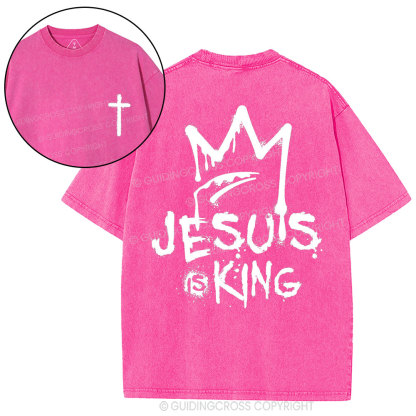 Jesus Is King Christian Washed T-Shirt