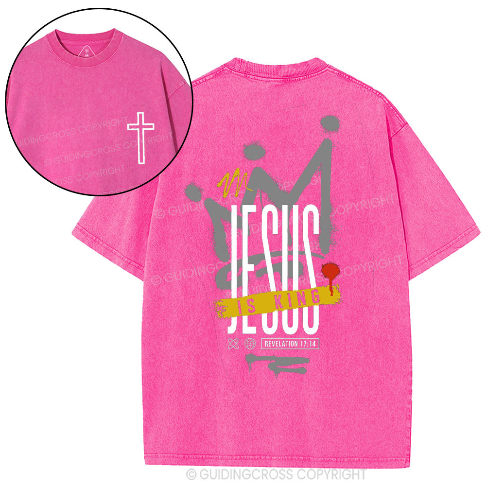 Jesus Is King Christian Washed T-Shirt
