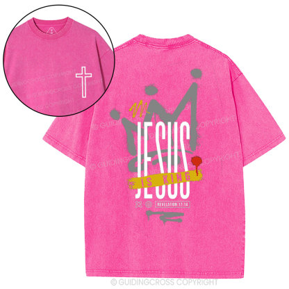 Jesus Is King Christian Washed T-Shirt