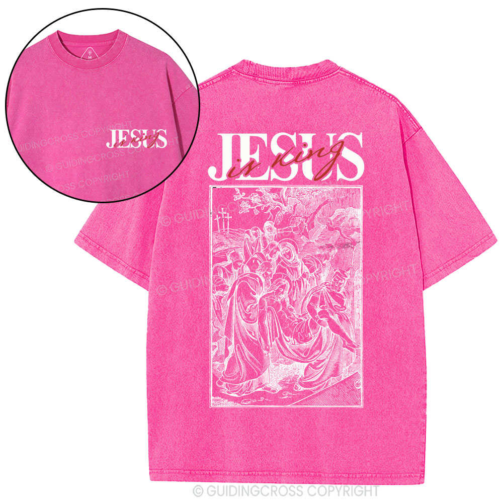 Jesus Is King Christian Washed T-Shirt