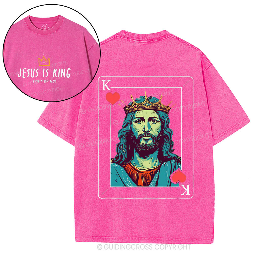 Jesus Is King Christian Washed T-Shirt