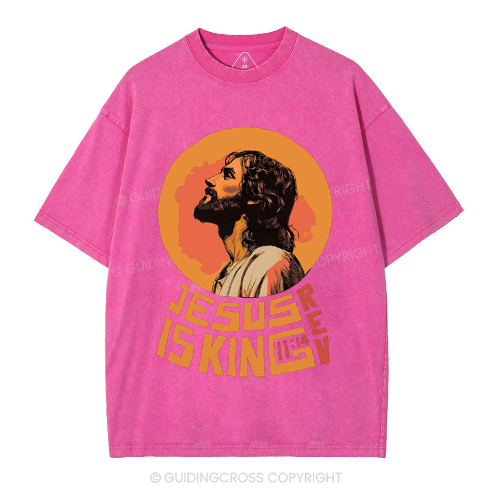 Jesus Is King Christian Washed T-Shirt