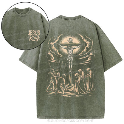 Jesus Is King Christian Washed T-Shirt