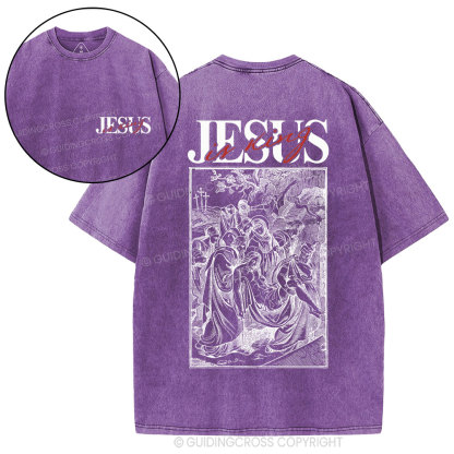 Jesus Is King Christian Washed T-Shirt