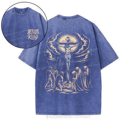 Jesus Is King Christian Washed T-Shirt