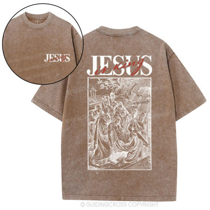 Jesus Is King Christian Washed T-Shirt