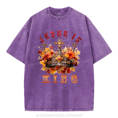 Jesus Is King Christian Washed T-Shirt