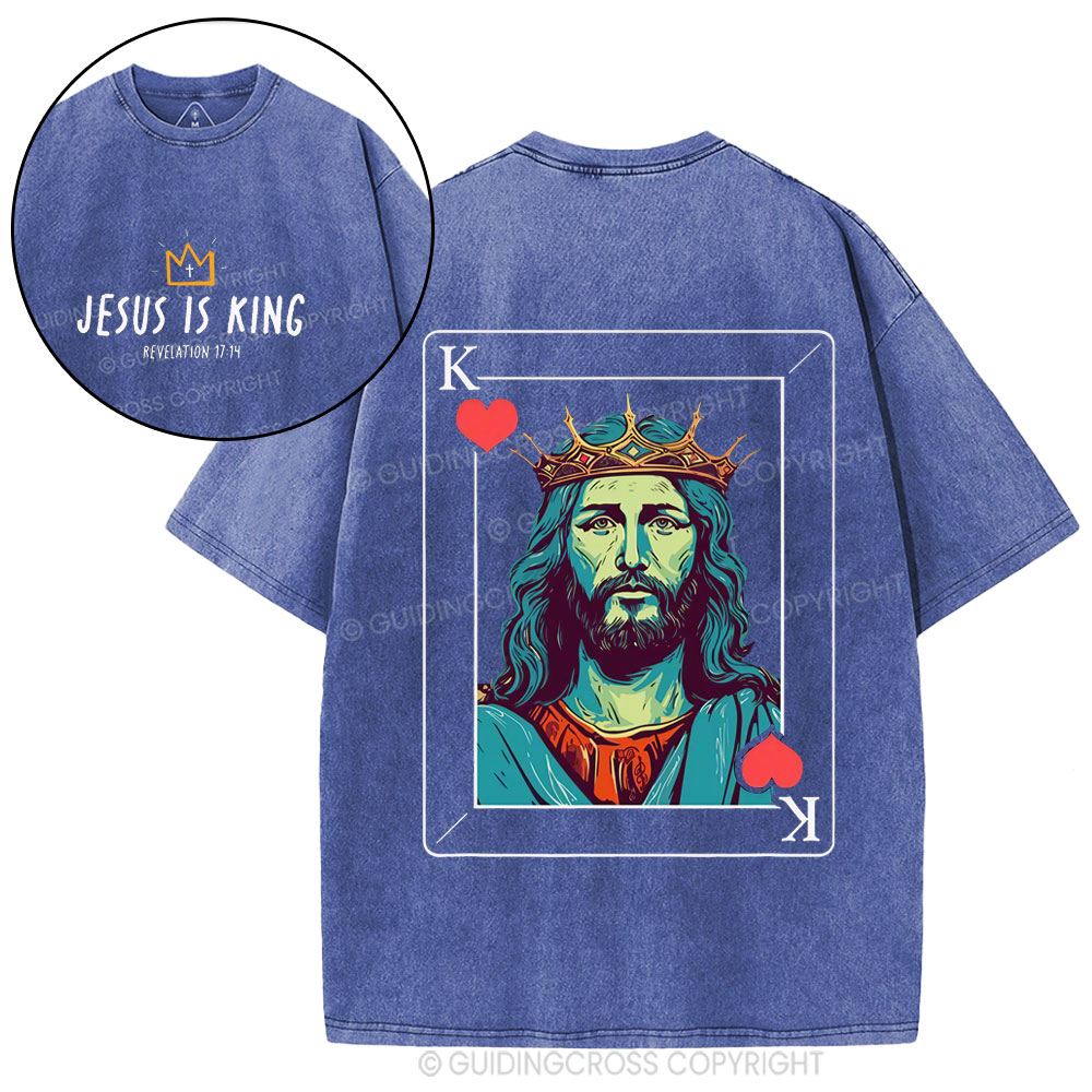 Jesus Is King Christian Washed T-Shirt