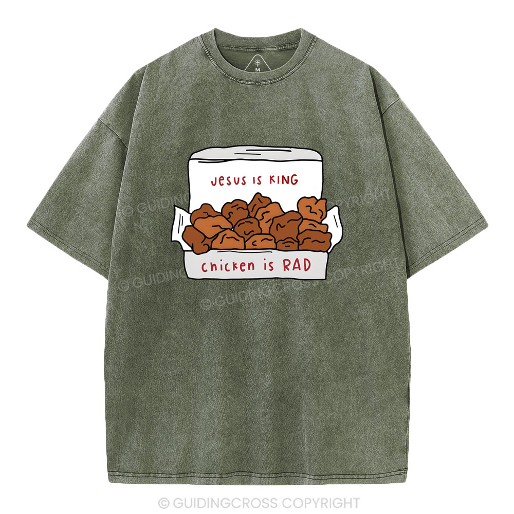 Jesus Is King Christian Washed T-Shirt