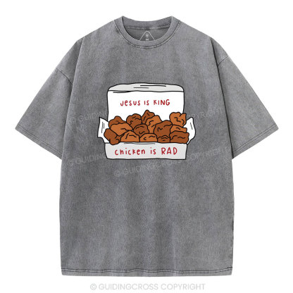 Jesus Is King Christian Washed T-Shirt