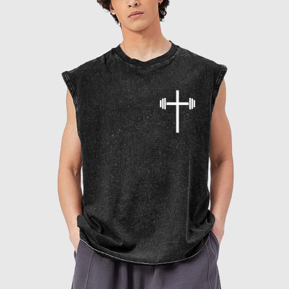 Jesus Is King Christian Washed Tank Top