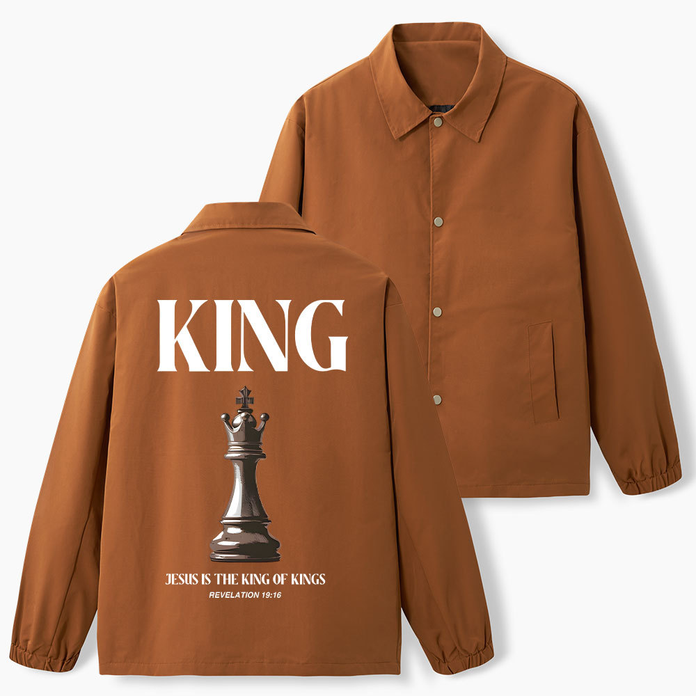 Jesus Is King Of Kings Christian Coach Jacket