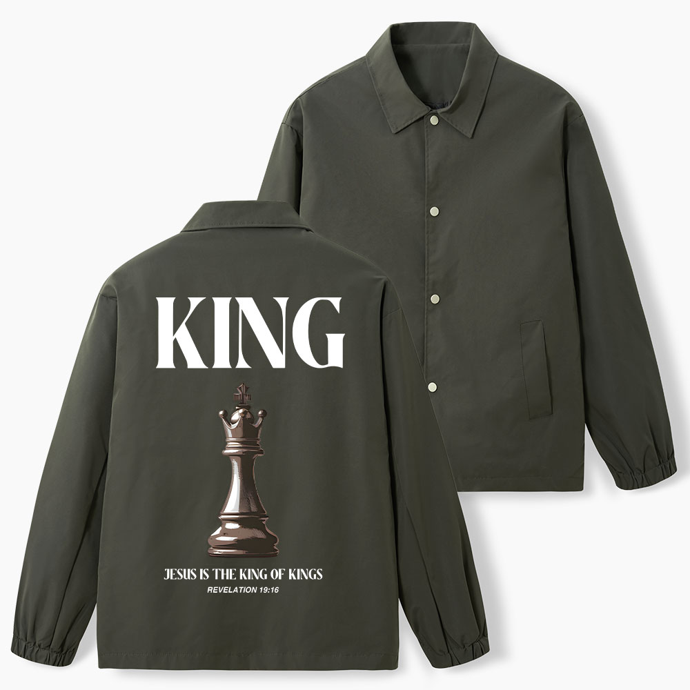 Jesus Is King Of Kings Christian Coach Jacket