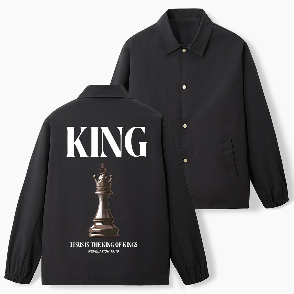Jesus Is King Of Kings Christian Coach Jacket