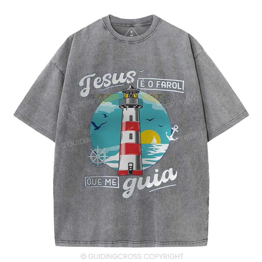 Jesus Is Light Christian Washed T-Shirt