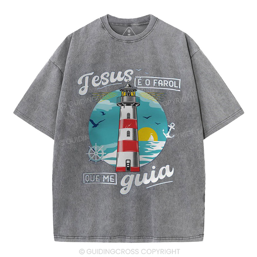 Jesus Is Light Christian Washed T-Shirt