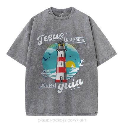Jesus Is Light Christian Washed T-Shirt
