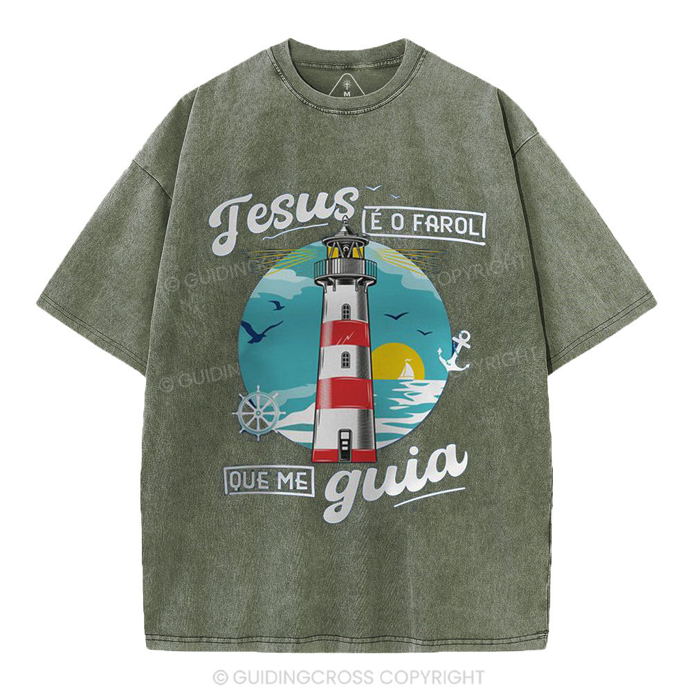 Jesus Is Light Christian Washed T-Shirt