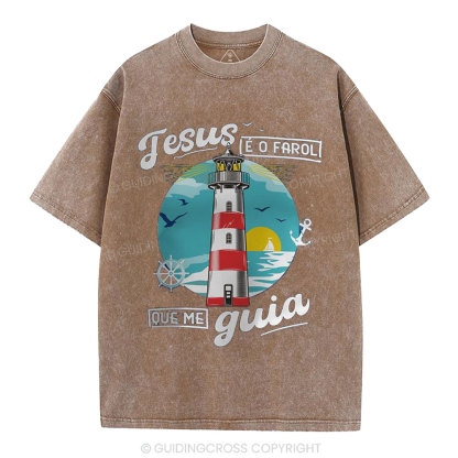 Jesus Is Light Christian Washed T-Shirt