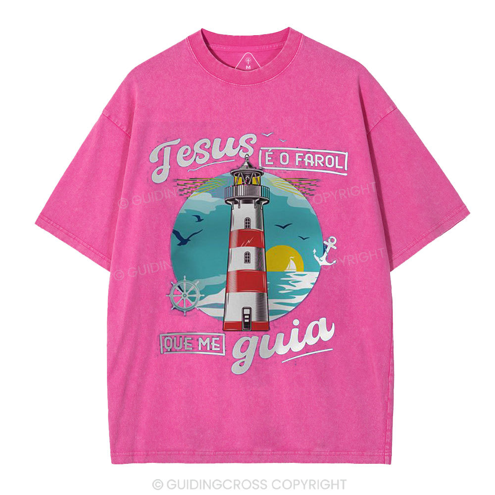 Jesus Is Light Christian Washed T-Shirt