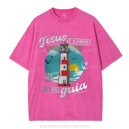 Jesus Is Light Christian Washed T-Shirt