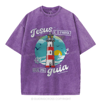 Jesus Is Light Christian Washed T-Shirt