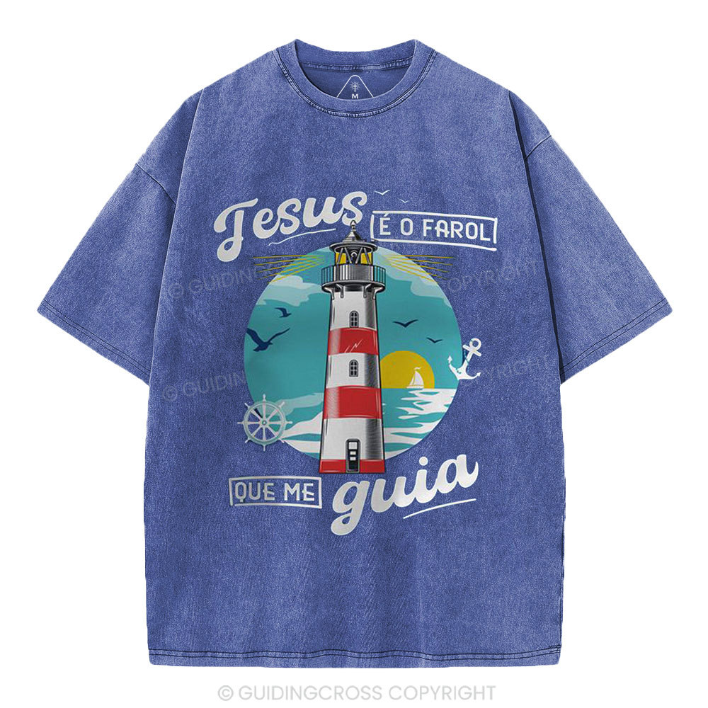 Jesus Is Light Christian Washed T-Shirt