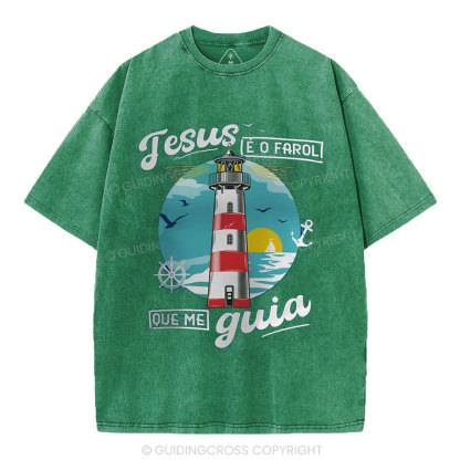 Jesus Is Light Christian Washed T-Shirt