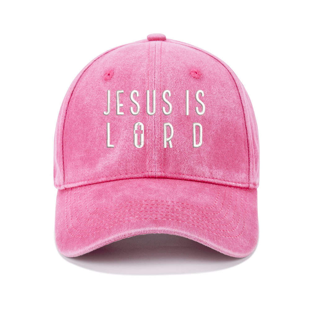 Jesus Is Lord Christian Washed Hat