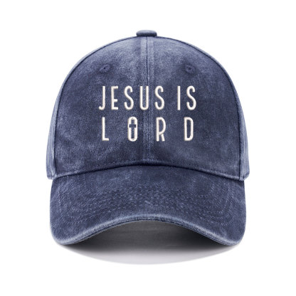 Jesus Is Lord Christian Washed Hat