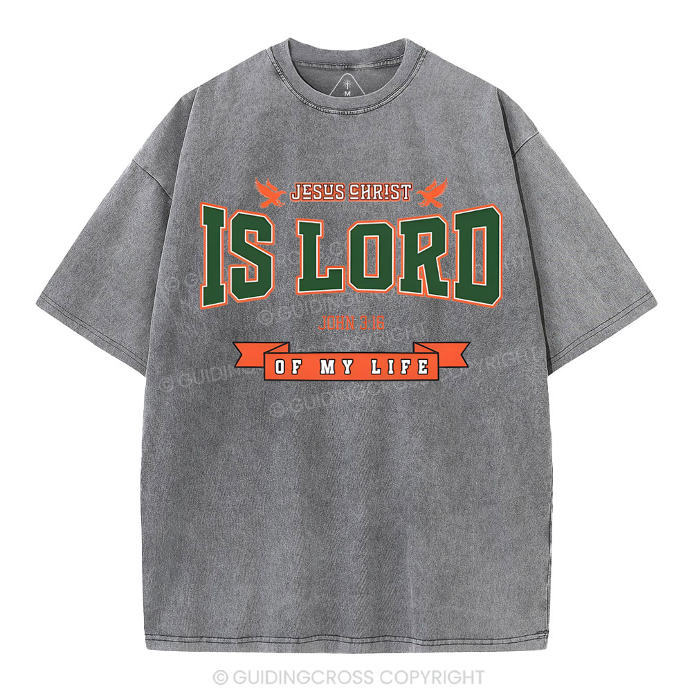 Jesus Is Lord Christian Washed T-Shirt