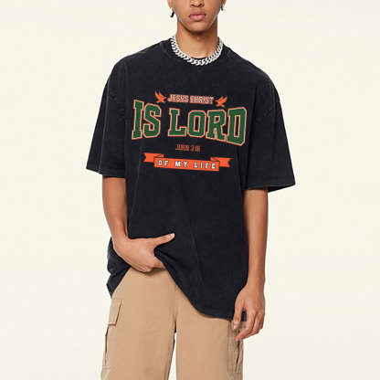Jesus Is Lord Christian Washed T-Shirt