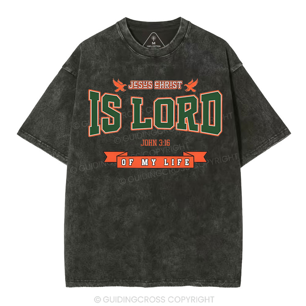 Jesus Is Lord Christian Washed T-Shirt