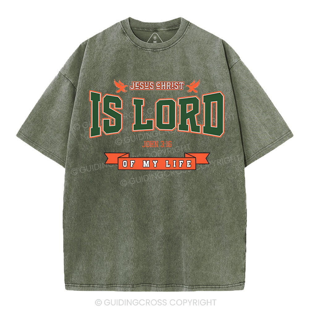 Jesus Is Lord Christian Washed T-Shirt