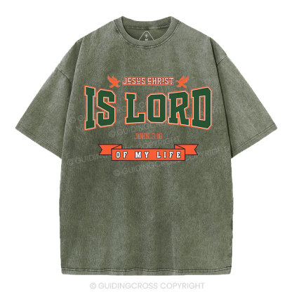 Jesus Is Lord Christian Washed T-Shirt