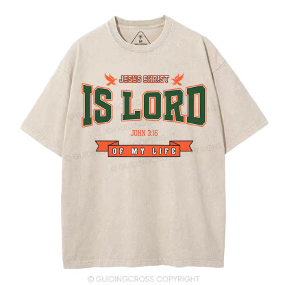 Jesus Is Lord Christian Washed T-Shirt