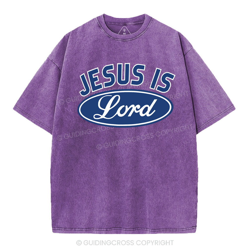 Jesus Is Lord Christian Washed T-Shirt